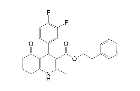 4-(3,4-difluorophenyl)-5-keto-2-methyl-4,6,7,8-tetrahydro-1H-quinoline-3-carboxylic acid phenethyl ester