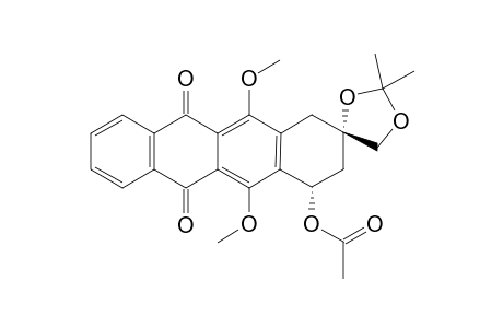 9,1'-O-ISOPROPYLIDENE-DERIVATE-OF-(7S,9S)-7-ACETOXY-9-HYDROXY-6,11-DIMETHOXY-7,8,9,10-TETRAHYDRONAPHTHACENE-5,12-DIONE