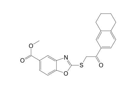 Methyl 2-[2-oxo-2-(5,6,7,8-tetrahydronaphthalen-2-yl)ethyl]sulfanyl-1,3-benzoxazole-5-carboxylate