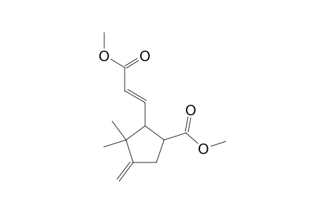 Cyclopentane-1-carboxylic acid, 4-methylene-3,3-dimethyl-2-[2-(methoxycarbonyl)ethenyl]-, methyl ester, (E)-