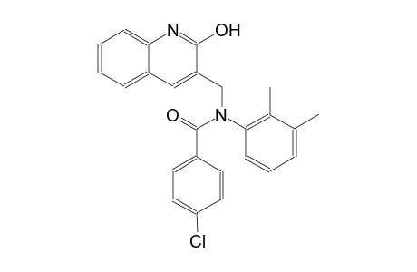 4-chloro-N-(2,3-dimethylphenyl)-N-[(2-hydroxy-3-quinolinyl)methyl]benzamide
