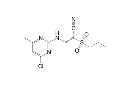 3-[(4-chloro-6-methyl-2-pyrimidinyl)amino]-2-(propylsulfonyl)acrylonitrile