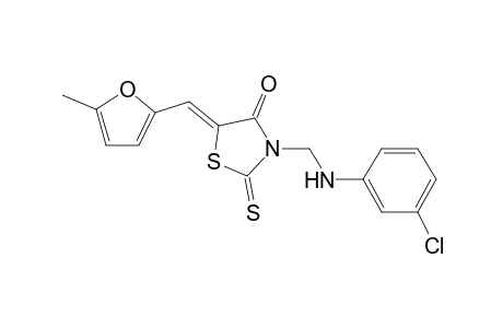 (5Z)-3-[(3-chloroanilino)methyl]-5-[(5-methyl-2-furanyl)methylidene]-2-sulfanylidene-4-thiazolidinone