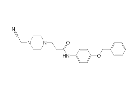 N-[4-(benzyloxy)phenyl]-3-[4-(cyanomethyl)-1-piperazinyl]propanamide