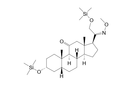 Pregnane-11,20-dione, 3,21-bis[(trimethylsilyl)oxy]-, 20-(O-methyloxime), (3.alpha.,5.beta.)-