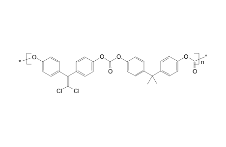 Copolycarbonate from 1,1-dichloro-2,2-bis(4-hydroxyphenyl)ethylene and bisphenol a