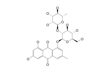 1,6,8-TRIHYDROXY-3-METHYL-ANTHRAQUINONE-1-O-RHAMNOPYRANOSYL-(1->2)-GLUCOPYRANOSIDE