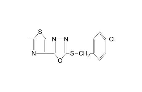 2-[(p-chlorobenzyl)thio]-5-(2-methyl-4-thiazolyl)-1,3,4-oxadiazole