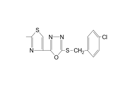 2-[(p-chlorobenzyl)thio]-5-(2-methyl-4-thiazolyl)-1,3,4-oxadiazole