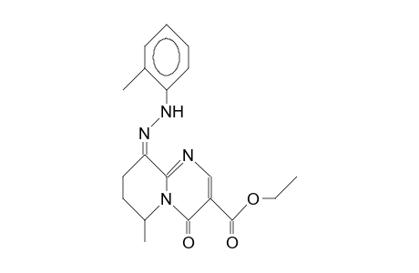 Z-ETHYL-9-(2-METHYLPHENYL)-HYDRAZONO-6-METHYL-4-OXO-6,7,8,9-TETRAHYDRO-4H-PYRIDO-[1,2-A]-PYRIMIDINE-3-CARBOXYLATE