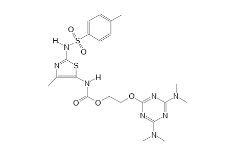 carbamic acid, [4-methyl-2-[[(4-methylphenyl)sulfonyl]amino]-5-thiazolyl]-, 2-[[4,6-bis(dimethylamino)-1,3,5-triazin-2-yl]oxy]ethyl ester