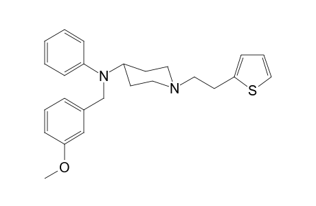 N-(3-Methoxybenzyl)-N-phenyl-1-[2-(thiophen-2-yl)ethyl]piperidin-4-amine