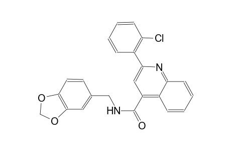 N-(1,3-benzodioxol-5-ylmethyl)-2-(2-chlorophenyl)-4-quinolinecarboxamide