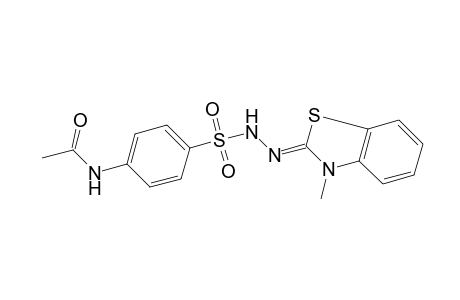 N4-acetylsulfanilic acid, (3-methyl-2-benzothiazolinylidene)hydrazide