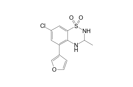 7-chloro-5-(3-furyl)-3-methyl-3,4-dihydro-2 H-1,2,4-benzothiadiazine 1,1-dioxide