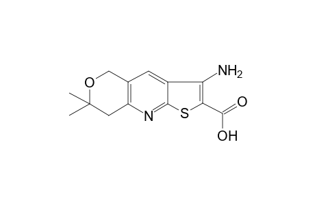 3-Amino-7,7-dimethyl-7,8-dihydro-5H-6-oxa-1-thia-9-aza-cyclopenta[b]naphthalene-2-carboxylic acid