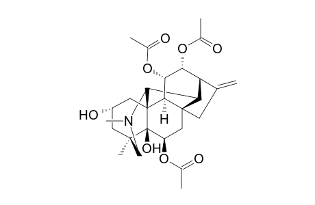 14,20-Cycloveatchane-2,5,6,11,12-pentol, 4,21-dimethyl-16-methylene-, 6,11,12-triacetate, (2.alpha.,6.alpha.,11.alpha.,12.alpha.)-