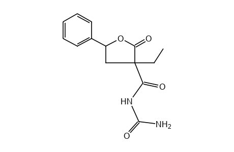 N-carbamoyl-2-ethyl-2-(beta-hydroxyphenethyl)malonamic acid, gamma-lactone
