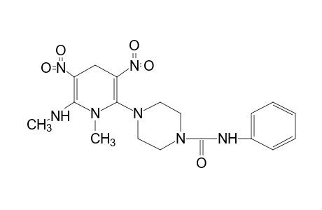 4-[1,4-DIHYDRO-3,5-DINITRO-1-METHYL-6-(METHYLAMINO)-2-PYRIDYL]-1-PIPERAZINECARBOXANILIDE