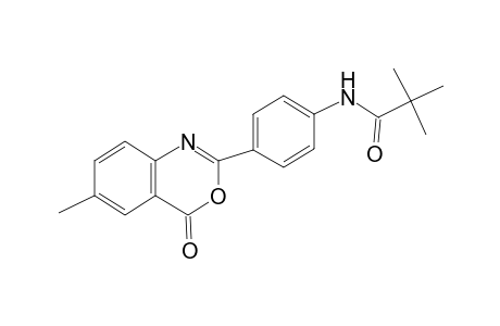 propanamide, 2,2-dimethyl-N-[4-(6-methyl-4-oxo-4H-3,1-benzoxazin-2-yl)phenyl]-