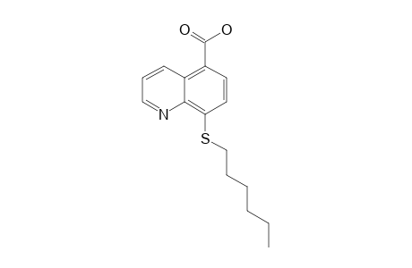 8-HEXYLTHIO-5-CARBOXY-QUINOLINE