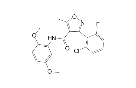 3-(2-chloro-6-fluorophenyl)-N-(2,5-dimethoxyphenyl)-5-methyl-4-isoxazolecarboxamide