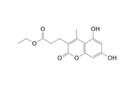 3-Ethoxycarbonylethyl-5,7-dihydroxy-4-methyl-coumarin