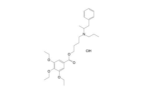 3,4,5-triethoxybenzoic acid, 4-[(alpha-methylphenethyl)propylamino]butyl ester, hydrochloride