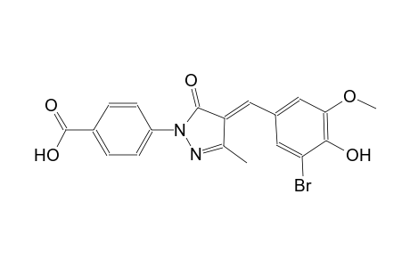 4-[(4E)-4-(3-bromo-4-hydroxy-5-methoxybenzylidene)-3-methyl-5-oxo-4,5-dihydro-1H-pyrazol-1-yl]benzoic acid