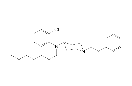 N-(2-Chlorophenyl)-N-heptyl-1-(2-phenylethyl)piperidin-4-amine