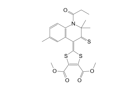 dimethyl 2-(2,2,6-trimethyl-1-propionyl-3-thioxo-2,3-dihydroquinolin-4(1H)-ylidene)-1,3-dithiole-4,5-dicarboxylate