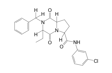 2-benzyl-3'-chloro-1,4-dioxo-3-ethyloctahydropyrrolo[1,2-a]pyrazin-6-carboxy-6-carboxanilide