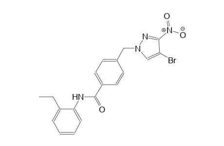 4-[(4-bromo-3-nitro-1H-pyrazol-1-yl)methyl]-N-(2-ethylphenyl)benzamide