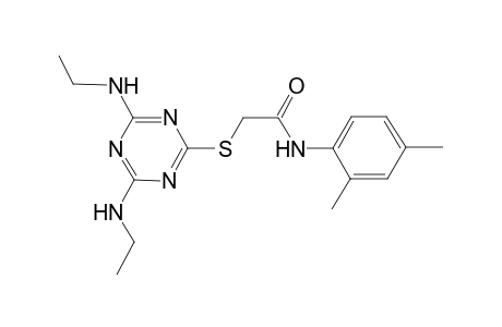 2-(4,6-Bis-ethylamino-[1,3,5]triazin-2-ylsulfanyl)-N-(2,4-dimethyl-phenyl)-acetamide