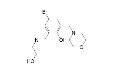 4-Bromo-2-(2-hydroxyethyliminomethyl)-6-(morpholin-4-ylmethyl)phenol