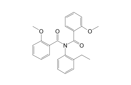 Benzamide, 2-methoxy-N-(2-methoxybenzoyl)-N-(2-ethylphenyl)-