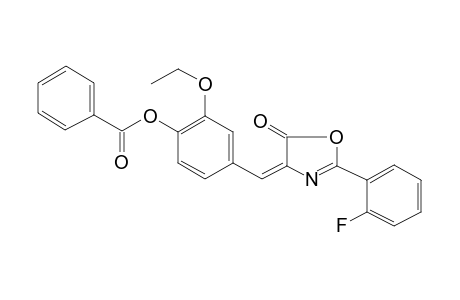 2-Ethoxy-4-[(2-(2-fluorophenyl)-5-oxo-1,3-oxazol-4(5H)-ylidene)methyl]phenyl benzoate