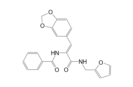 N-((Z)-2-(1,3-benzodioxol-5-yl)-1-{[(2-furylmethyl)amino]carbonyl}ethenyl)benzamide