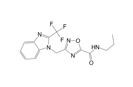 N-propyl-3-{[2-(trifluoromethyl)-1H-benzimidazol-1-yl]methyl}-1,2,4-oxadiazole-5-carboxamide