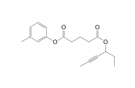 Glutaric acid, hex-4-yn-3-yl 3-methylphenyl ester