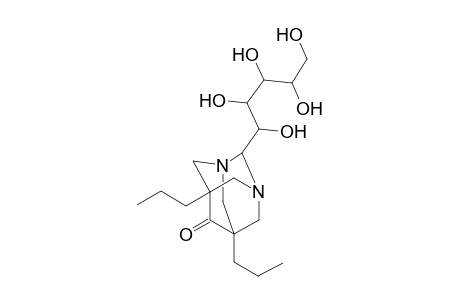 1-C-(6-oxo-5,7-dipropyl-1,3-diazatricyclo[3.3.1.1~3,7~]dec-2-yl)pentitol