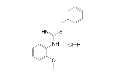 2-benzyl-3-(o-methoxyphenyl)-2-thiopseudourea, monohydrochloride