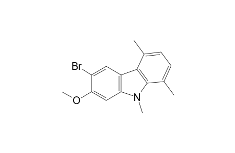 6-bromo-7-methoxy-1,4,9-trimethylcarbazole