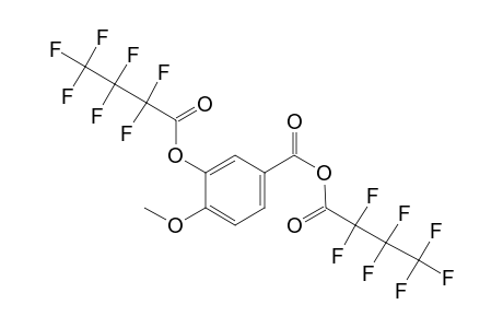 3-Heptafluorobutyryloxy-4-methoxybenzoic acid, heptafluorobutyryl acid anhydride