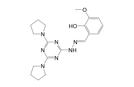 2-Hydroxy-3-methoxybenzaldehyde [4,6-di(1-pyrrolidinyl)-1,3,5-triazin-2-yl]hydrazone