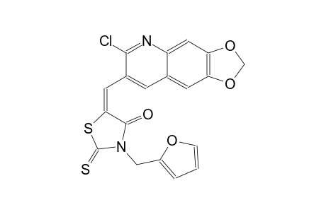 4-thiazolidinone, 5-[(6-chloro[1,3]dioxolo[4,5-g]quinolin-7-yl)methylene]-3-(2-furanylmethyl)-2-thioxo-, (5E)-