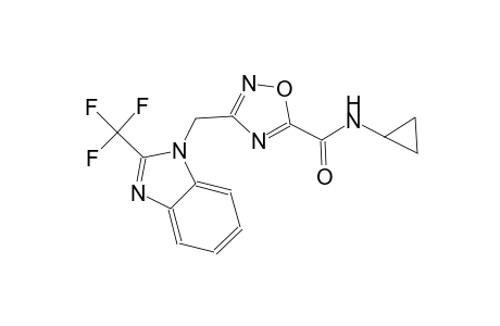 N-cyclopropyl-3-{[2-(trifluoromethyl)-1H-benzimidazol-1-yl]methyl}-1,2,4-oxadiazole-5-carboxamide