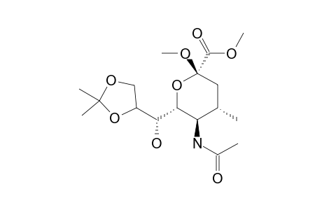 methyl [methyl 5-acetamido-3,4,5-trideoxy-4-C-methyl-8,9-O-(methylethylidene)-.beta.-D-glycero-D-galacto-2-nonulopyranosid]onate