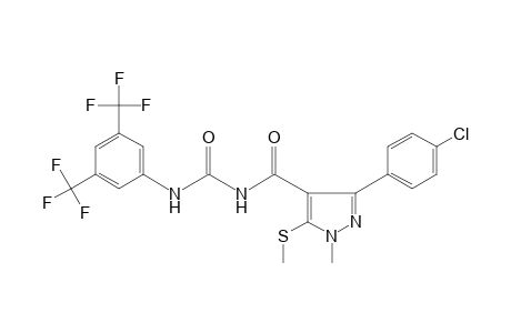 1-{[3-(p-CHLOROPHENYL)-1-METHYL-5-(METHYLTHIO)PYRAZOL-4-YL]CARBONYL}-3-(alpha,alpha,alpha,alpha',alpha',alpha'-HEXAFLUORO-3,5-XYLYL)UREA