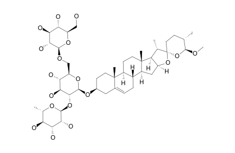 (25R,26R)-26-METHOXY-SPIROST-5-EN-3-BETA-YL-O-ALPHA-L-RHAMNOPYRANOSYL-(1->2)-O-[BETA-D-GLUCOPYRANOSYL-(1->6)]-BETA-D-GLUCOPYRANOSIDE